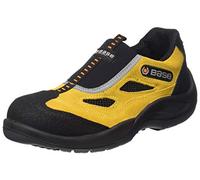 Base Protection, Four Holes Chaussure de Sécurité pour Hommes et Femmes, Noir et Jaune, Taille 42