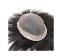 Base Prothèse capillaire en cheveux humains for hommes, avec dessus en dentelle mono-perruque respirant et NPU autour Remplacement Système(6x9)