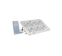 Mars Gaming MNBC23, Base de Refroidissement et Support 16", 6 Ventilateurs Contrôlables avec LED Bleue, Stand 6 Positions, Support Smartphone, 2 USB 2.0, Blanc