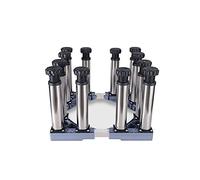 Base réglable pour machine à laver Base réglable avec 4/8/12 pieds Support anti-vibration pour machine à laver Longueur/largeur 47-67 cm Sèche-linge et cadres Support pour réfrigérateur et c