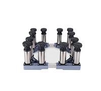 Base réglable pour machine à laver Base réglable avec 4/8/12 pieds Support anti-vibration pour machine à laver Longueur/largeur 47-67 cm Sèche-linge et cadres Support pour réfrigérateur et c