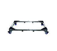 Base réglable pour machine à laver, roues pour réfrigérateur et congélateur, support robuste pour machine à laver, support d'armoire, longueur en acier inoxydable 82-125 cm, chariot pour dép