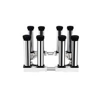 Base réglable pour machine à laver Sèche-linge Support surélevé pour machine à laver Support universel pour réfrigérateur Largeur/longueur réglable 40-65 cm Hauteur de l'étagère en acier ino
