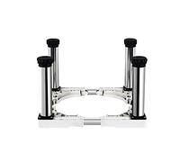 Base réglable pour machine à laver Sèche-linge Support surélevé pour machine à laver Support universel pour réfrigérateur Largeur/longueur réglable 40-65 cm Hauteur de l'étagère en acier ino