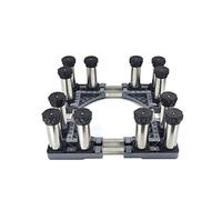 Base réglable robuste avec 1,4/2,4/3,6 m, anti-vibration, silencieuse, pour lave-linge, sèche-linge, réfrigérateur, convient pour réfrigérateur de 4866 cm avec plateau pour réfrigérateur