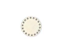 Base rigide ronde perforée en bois de peuplier de 3mm pour le bricolage au crochet avec des rubans, thaï etc. Base en bois pour les paniers à crochet, les porte-vases, les plateaux, etc. Diamètre 8 cm