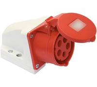 Base Rouge Cetac Surface arrière inclinée 3P+N+T IP44 400 V 16 A