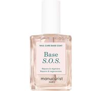 Base S.O.S. Ongles Cassants & Abimés - Fortifiant Ongles, Répare Et Renforce - Vernis Durcisseur Ongle Soins Pour Les Ongles Abimes À Très Abîmés -Vegan, & Bio-Sourcé À 78%