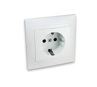 Base Schuko encastrable - Base de 16 A avec deux ports, fabriquée en matériau résistant, convient pour les installations électriques en intérieur.