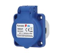 Base Schuko industrielle encastrée 2P+TT 16AFAMATEL 13954F 230V IP54 France 1 connexion horizontale