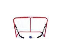 Base streethockey 74621 buts de hockey avec crosses et palet rouge 81 cm