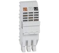 Base support plug-in HX³ pour répartition horizontale en armoire XL³ des DX³ tripolaire 1 module par pôle