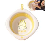 Basé sur le lavage - Bac de lavage pliable | Récipient ménager ouvert multifonction, sauvetage de la pièce rétractable, lanière portable, design de salle de bain, bol robuste pour le bassin