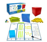 Base Ten Blocks, Manipulative Math Blocks, ABS, PP, Paper Educational Toys for Preschool Learning, Counting Block, Hands-on Tools to Teach Number Concepts and Place Value for Kids, 23.5x11x11cm