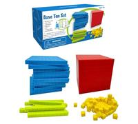 Base Ten Blocks Math, Manipulatives Counting Game, 9.25x4.33x4.33 Inches Compact Size with Secure Grip, Alloy Frame Educational Supply Device, Home Accessories for Preschool Learning Number Concepts