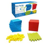 Base Ten Blocs, Manipulants Blocks Math Toys Game, Blocs Mathématiques Interactifs pour Les, Blocs De Comptage d'apprentissage Préscolaire, Jouets Éducatifs pour Enseigner Les Concepts De Nomb