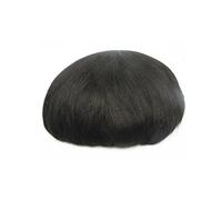 Base Toupet for homme en cheveux humains, prothèse capillaire mono, à combiner avec des pièces PU l'arrière Remplacement Système(6x9)