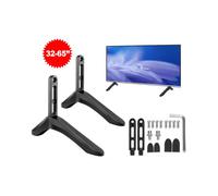 Base TV Universelle en Acier pour Écran LCD de 32 à 65 Pouces, Support TV avec Rehausseur en Alliage D'Aluminium.