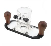 Base universelle plongeante de 65 mm avec verrouillage circulaire et antidérapant, plastique transparent haute résistance pour le travail du bois et accessoires d'outils électriques (noir)