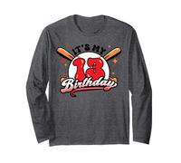 Baseball 13ème anniversaire garçon 13 ans Awesome Funny Kids Manche Longue