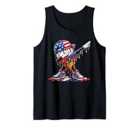 Baseball 4 Juillet Dab Drip Ice Cream American Flag Boy Men Débardeur