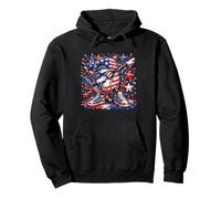 Baseball 4 Juillet Glace Glace Drapeau Américain Jeunesse Garçon Homme Sweat à Capuche