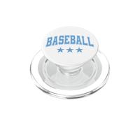 Baseball All Light Blue Stars Texte rétro Classique PopSockets PopGrip pour MagSafe