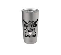 Baseball Batter Batter Swing Hey Baseball Mom Baseball Aunt Gobelet isotherme en acier inoxydable double paroi