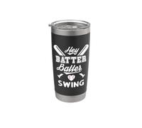Baseball Batter Batter Swing Hey Baseball Mom Baseball Aunt Gobelet isotherme en acier inoxydable double paroi