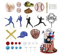 Baseball Cake Decorations, Birthday Baseball Decorations, Baseball Cake Topper, Baseball Decorations, Happy Birthday Baseball Player Cake Topper for Birthday and Family Celebration