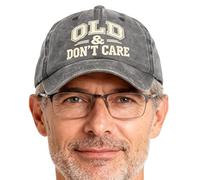 Baseball Cap - Funny Old Dont Care Hat for Men Women | Breathable Sun Protection Ball Cap, Adjustable Lightweight Headwear for Running Travel Sports Daily Hiking Picnic Fishing Party Birthday