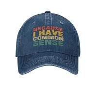 Baseball Cap Parce Que J'Ai du Bon Sens Cool Trucker Cap Conception De Trou Respirant Sun Hat pour Cyclisme De Pêche Voyage