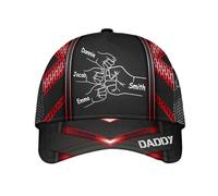 Baseball Cap Personalized Daddy Kids Holding Hands Unisexe Trucker Cap | base-ball capuchon Réglable Strapback Cap Tendance Chapeaux Pare-Soleil Pour Golf Voyages Course à Pied