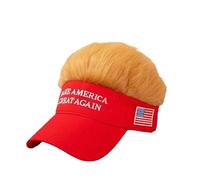 Baseball Cap with Embroidered Big Head Letters, High Top Wig Cap Adjustable from 56cm to 62cm