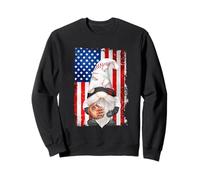 Baseball Catcher for Dad with American Flag Patriotic GNOME Sweatshirt