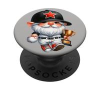 Baseball Coach Gnome With Winner Trophy For Baseball Team PopSockets PopGrip Adhésif