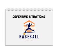 Baseball Coaching Guide Playbook, Baseball & Softball Guide Spiral-Bound, 40 Defensive Drills for Cutoffs, Relays, Bunt Defense & Team IQ Training