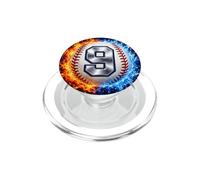 Baseball de feu Glace numéro 9 PopSockets PopGrip pour MagSafe