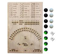 Baseball Dice Board Game - Wooden Table Math Game Set | Educational Board with Dice Natural Wood Material | Family Night, Party Entertainment, Holiday Gathering, Birthday Gift