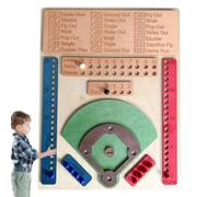 Baseball Dice Board Game - Wooden Tabletop Game With Dice And Beads