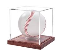 Baseball Display Case, Acrylic Holder Box, Transparent Keepsake Organizer, Dust-Proof Showcase, for Sports Collectibles, Bookshelf, 8.6x8.6x9.6cm/3.39x3.39x3.78 inches