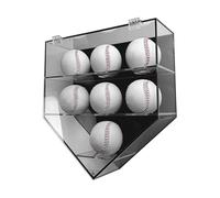 Baseball Display Shelf, 7-Hole Acrylic Wall Mount Baseball Storage Frame, Acrylic Dustproof Tennis Ball Display Holder for Living Room, Apartment, Bedroom, and Dormitory, 10.24x3.35x11.82 Inches