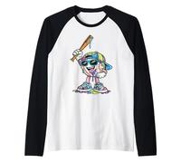 Baseball Drip Ice Cream Dripping Funny Game Day Boys Kids Manche Raglan