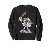 Baseball Drip Ice Cream Dripping Funny Game Day Boys Kids Sweatshirt