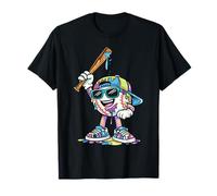 Baseball Drip Ice Cream Dripping Funny Game Day Boys Kids T-Shirt