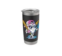 Baseball Drip Ice Cream Dripping Funny Player Game Day Boys Gobelet isotherme en acier inoxydable double paroi