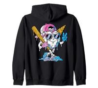 Baseball Drip Ice Cream Dripping Funny Player Game Day Boys Sweat à Capuche
