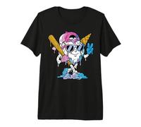 Baseball Drip Ice Cream Dripping Funny Player Game Day Boys T-Shirt Haut de Gamme