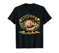 Baseball Drip Ice Cream Glove Camouflage Baseball Sports T-Shirt