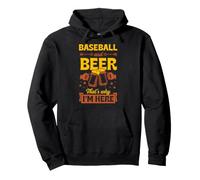 Baseball et bière C'est Pourquoi Je suis Ici Sweat à Capuche